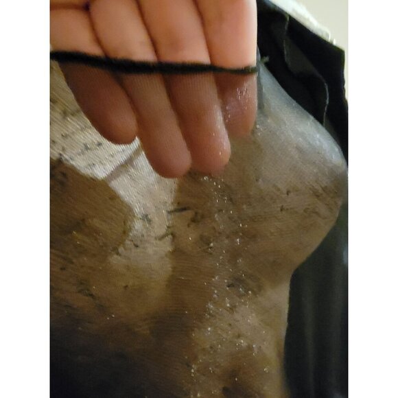 Vintage Lisa II  80s Black Knee-High Dress with White Lace Collar Size 14 - Picture 8 of 16